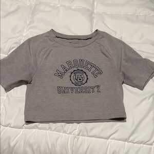 Marquette University Gray Crop Top